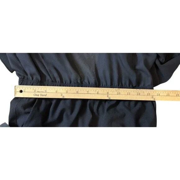 Club Monaco Sleeveless Straight Leg Jumpsuit Women's Size 0 Sheer Top w/Overlay - Picture 12 of 16